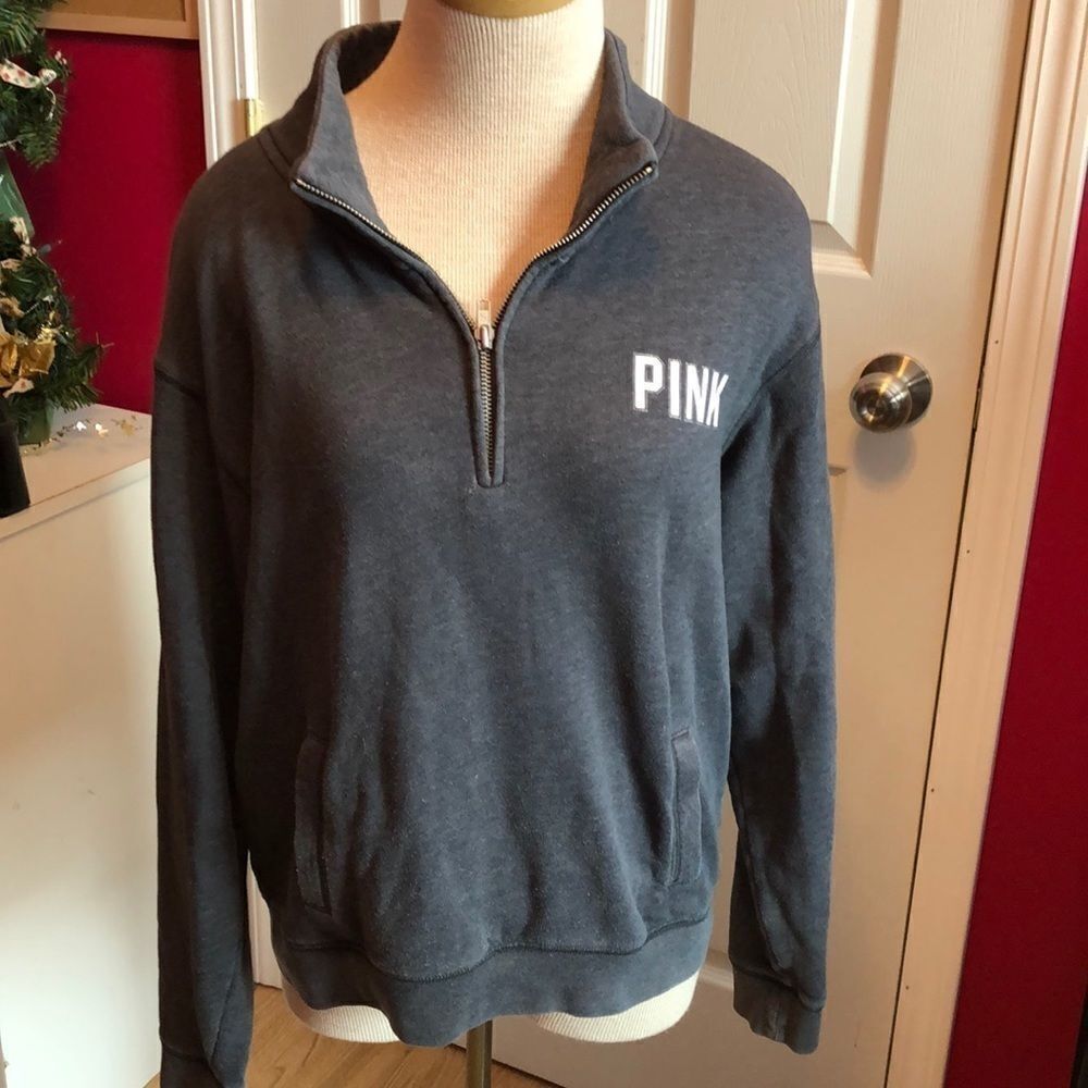 VS Pink 1/4 zip hoodie sz S